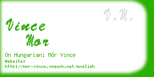 vince mor business card